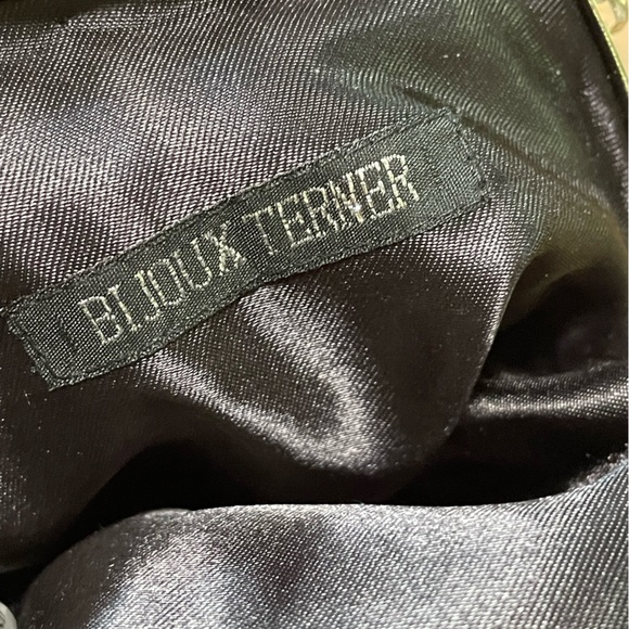 BIJOUX TERNER Clutch Purse w/ Metal Clasp & Chain Hand Beaded Evening Bag - Picture 4 of 8